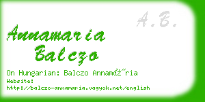 annamaria balczo business card